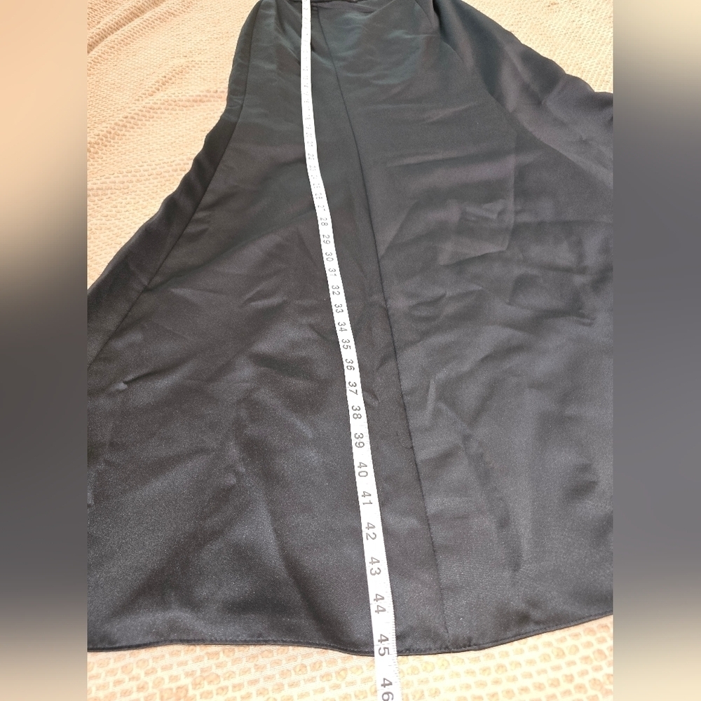 NEW Alfred Angelo Satin Black Full Length Mermaid Flair Formal Skirt Bridal 9/10 - Picture 3 of 11